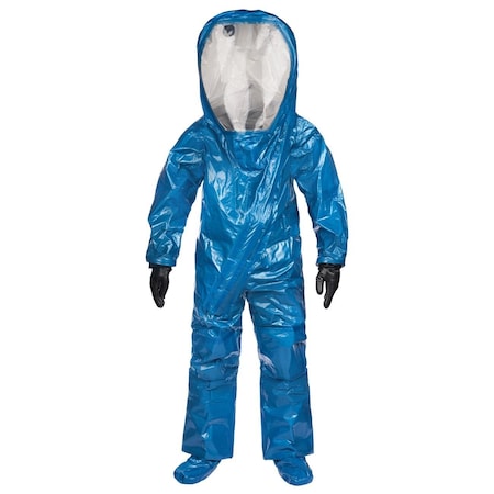 Lakeland Suit, INT640B, Interceptor, Chemical, 4X-Large, Blue INT640B-4XL